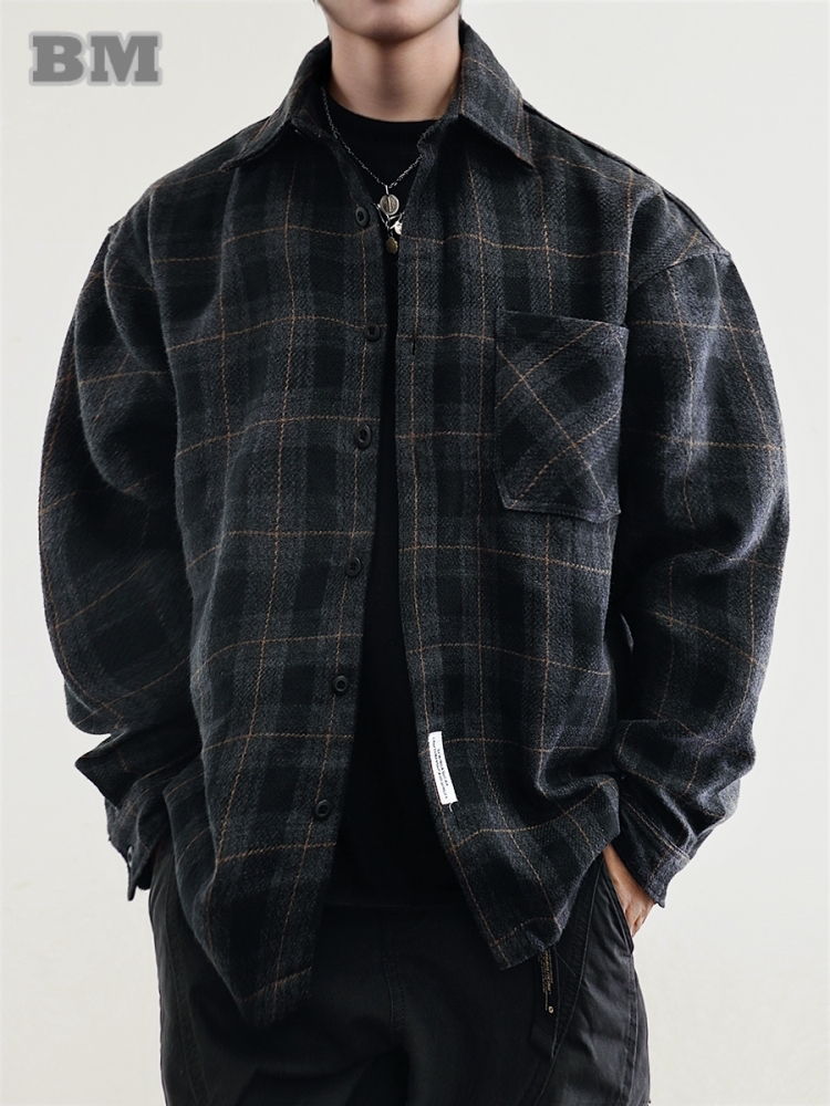 Flannel Shirt Lined - Męskie koszule flanelowe American Vintage Streetwear