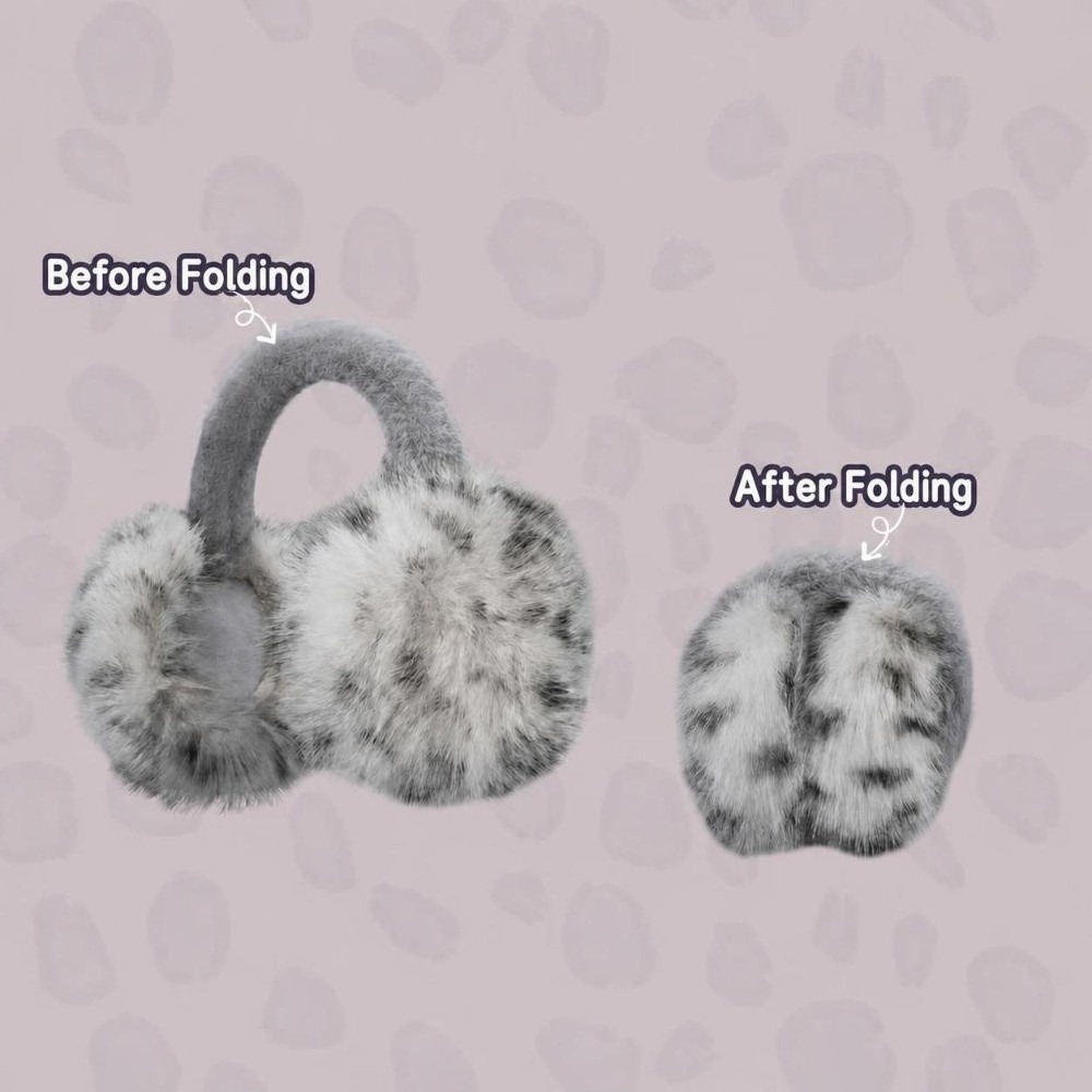 Earmuffs Foldable - Vintage wiatroodporne nauszniki z imitacji futra,