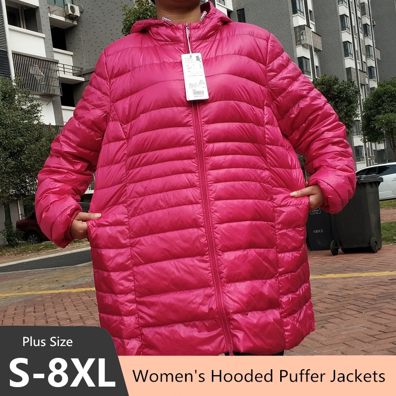 Plus Size 5XL 6XL 7XL Damskie  – Down Jacket Packable recenzja i cena