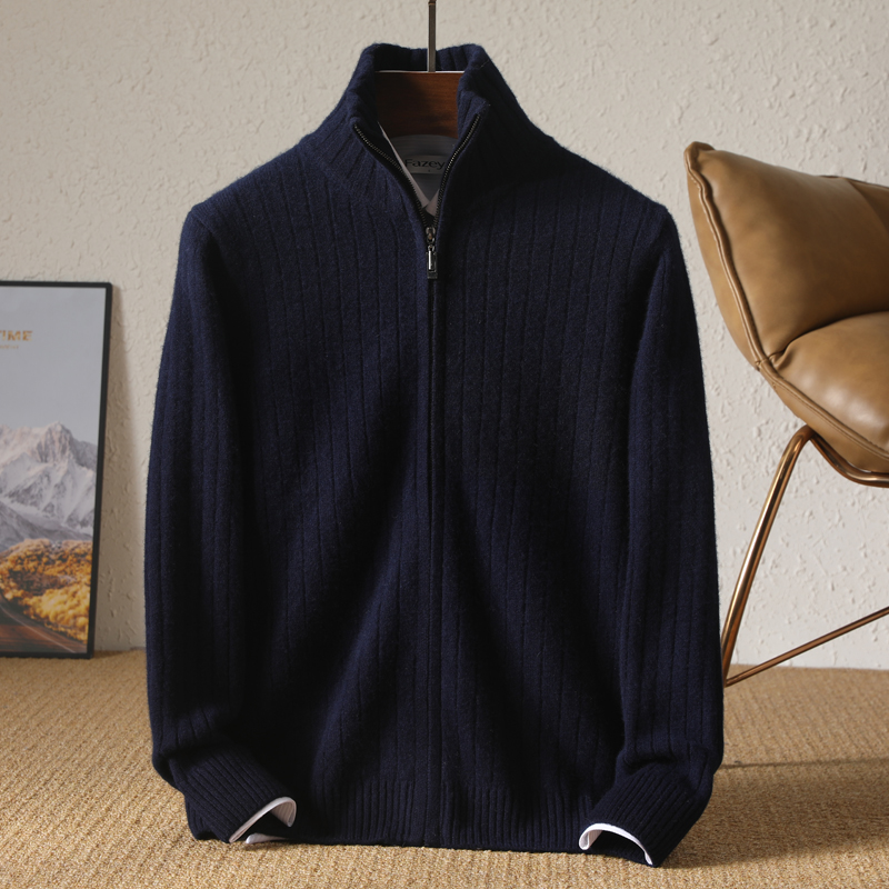 Męski kardigan ze stójką ze 10 – Wool Coat Peacoat recenzja i cena