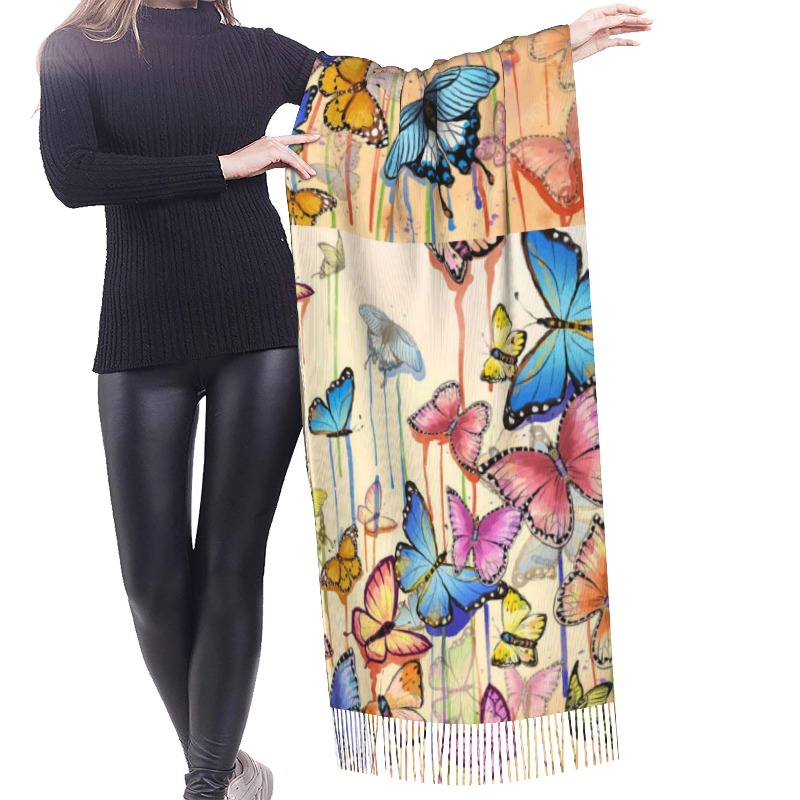 Retro Zimowy Szal Kaszmirowy z – Cashmere Pashmina Wrap recenzja i cena