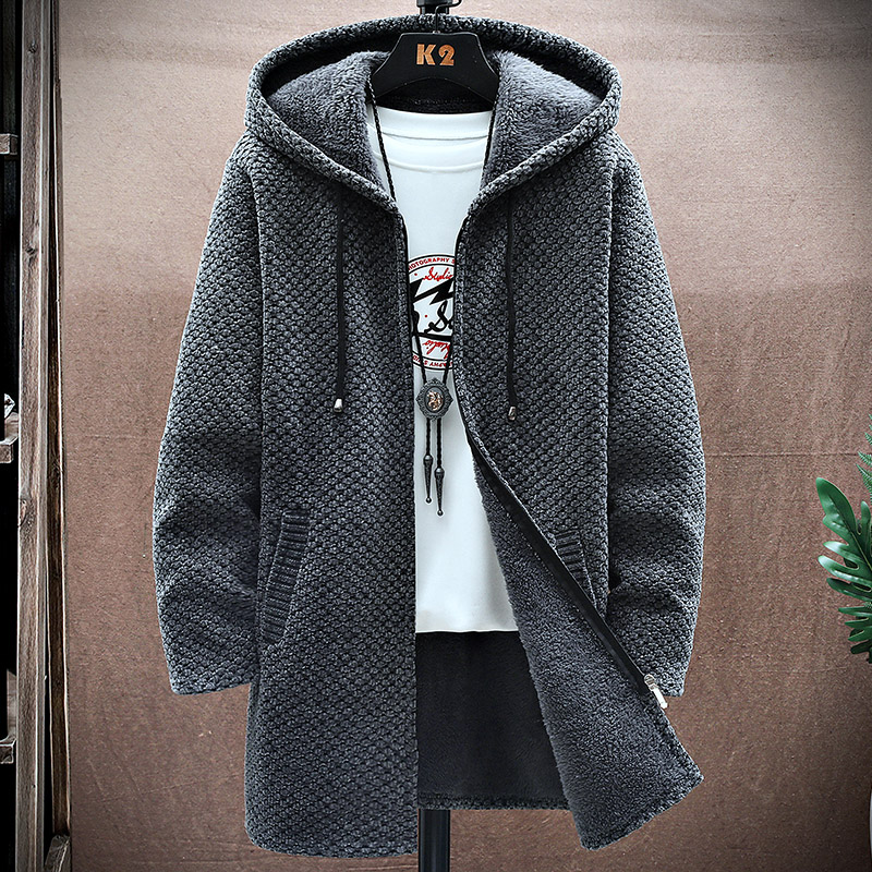 Męski sweter kaszmirowy długi  – Wool Coat Peacoat recenzja i cena
