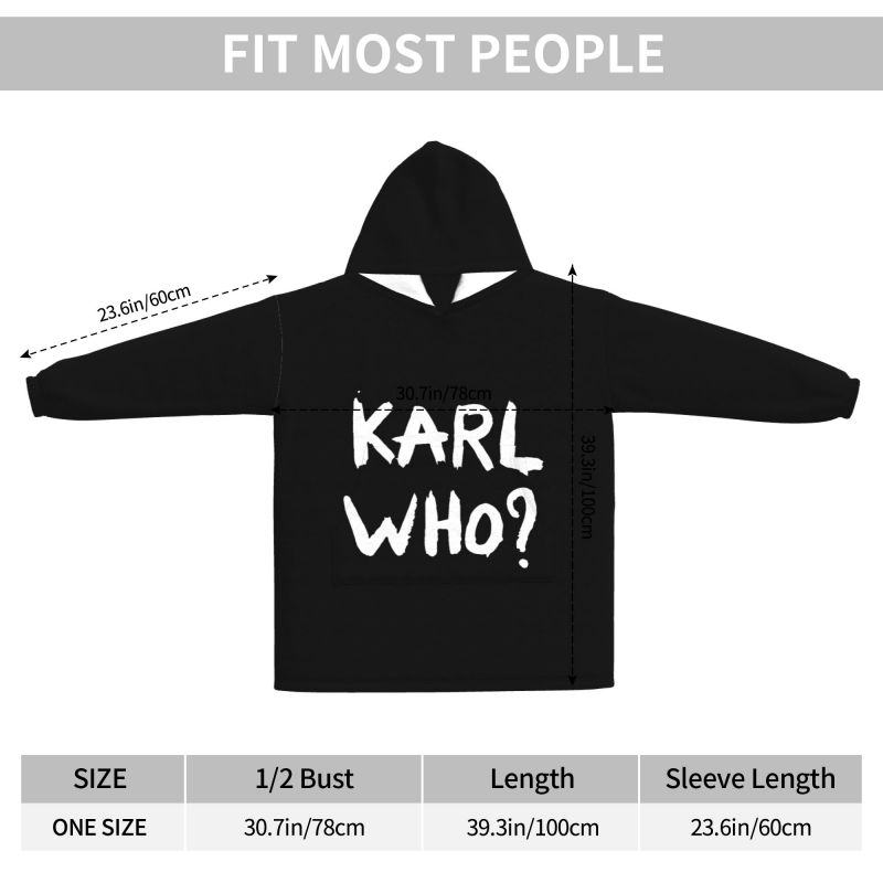 Karl Who Slogan Czarna Noszona – Sherpa Hoodie Fleece recenzja i cena